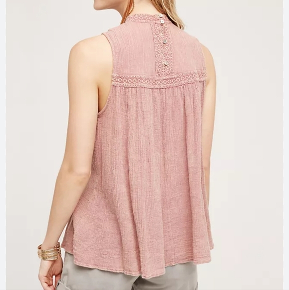 Anthropologie Eri +Ali Sweetbriar Tank in Dusty Rose Size Medium - Picture 5 of 9